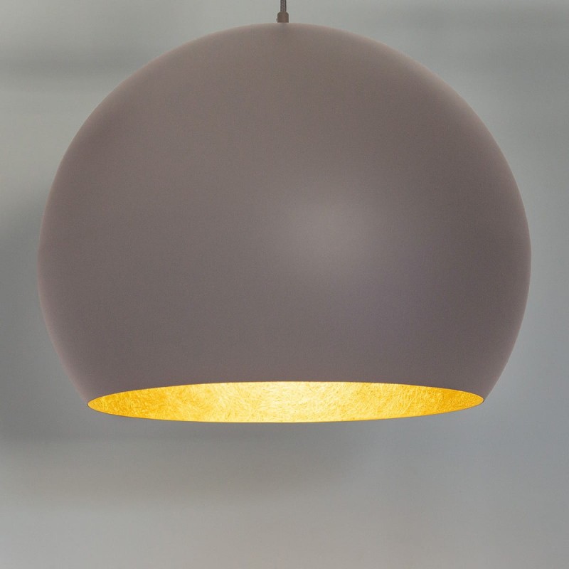 MARGO taupezłoty - lampa wiszaca, średnica 46cm, złota w środku, szczegół.jpg