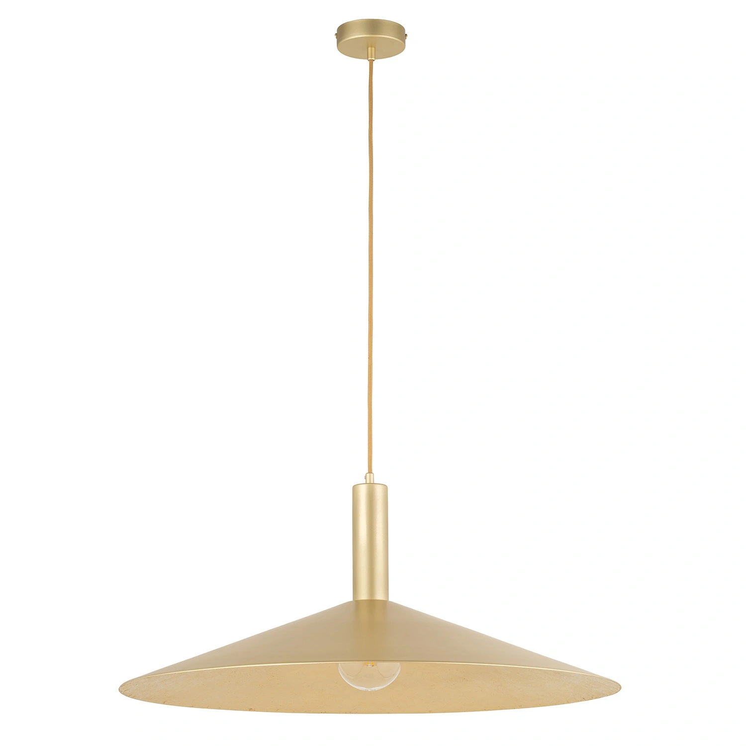 Capri-70-złota-lampa-wisząca-do-sypialni-złoty-stożek.webp