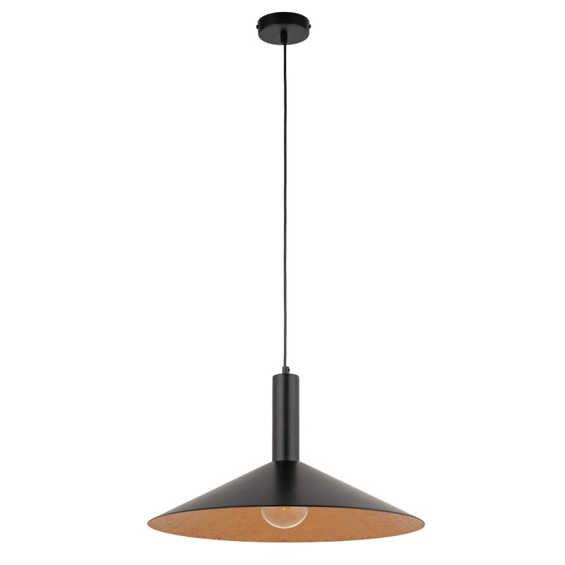 Capri 50 czarno miedziana lampa wisząca do jadalni stożek.jpg