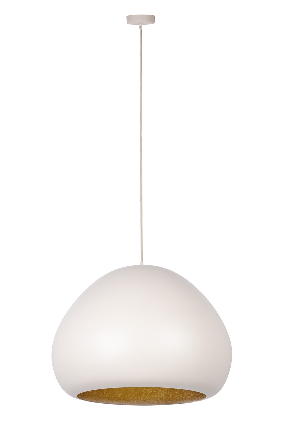Lava beżowo złota zawieszona lampa do kuchni nad stół.jpg