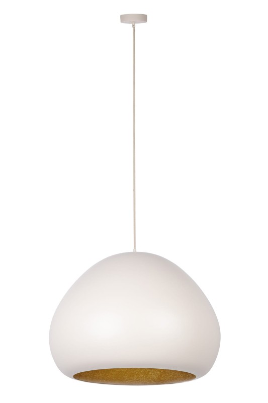 Lava beżowo złota zawieszona lampa do kuchni nad stół.jpg