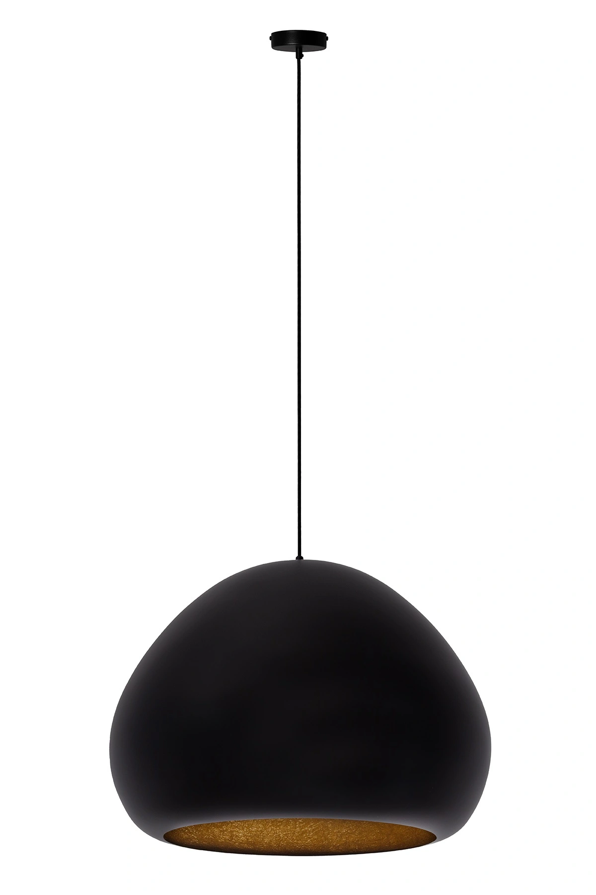 Lava-czarno-złota-lampa-wiszaca-nad-wyspe-w-kuchni.webp
