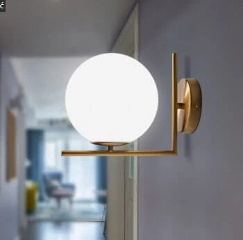 White Ball Wall kinkiet nowoczesny biała kula