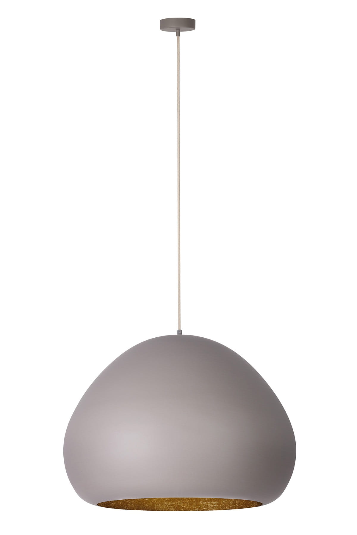 Lava taupe złota lampa wisząca regulowana, nad stól w jadalni.jpg