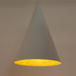 Vesuvio 35 białozłota lampa wisząca, stożek średnica 35cm środek.jpg