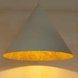 Vesuvio77 biało złota duża lampa wisząca, stożek średnica 77cm środek.jpg