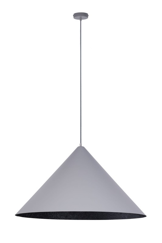 Vesuvio 70 szaro czarny lampa wisząca stożek średnica 70cm, jedna lub trzy żarówki E27.jpg