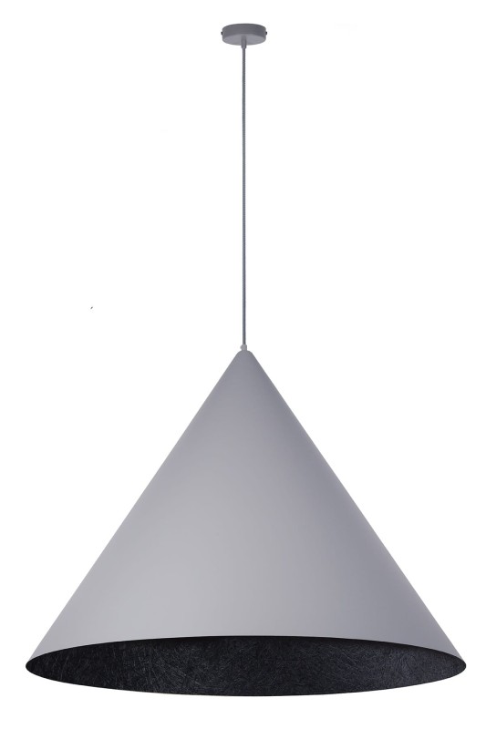Vesuvio 77 szaro czarny lampa wisząca stożek średnica 77cm, jedna lub trzy żarówki.jpg