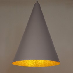 Vesuvio taupe złoty lampa wisząca stożek średnica 35cm klosz.jpg