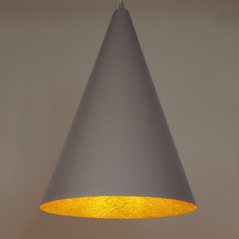 Vesuvio taupe złoty lampa wisząca stożek średnica 35cm klosz.jpg