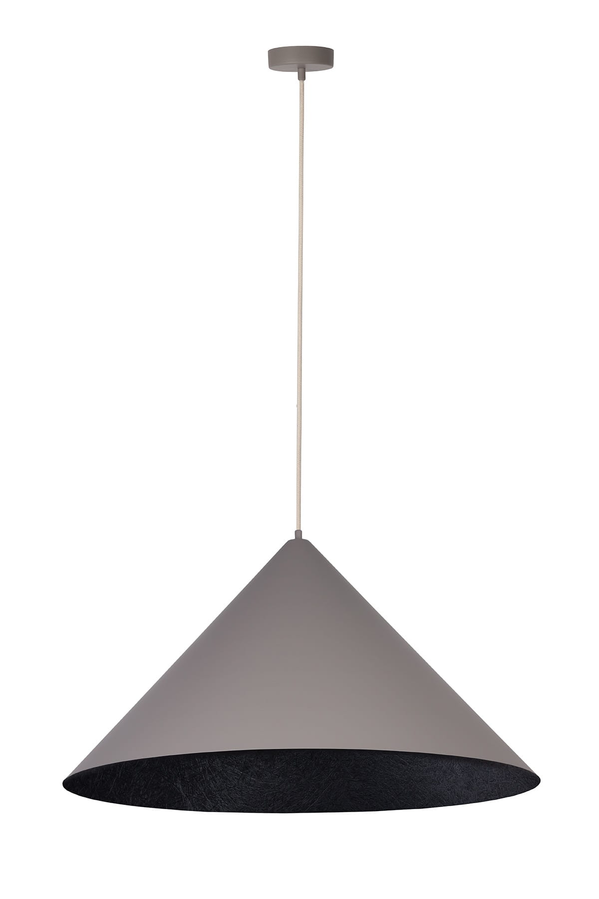 Vesuvio 70  taupe czarny duża lampa wiszaca stożek 70cm średnicy.jpg
