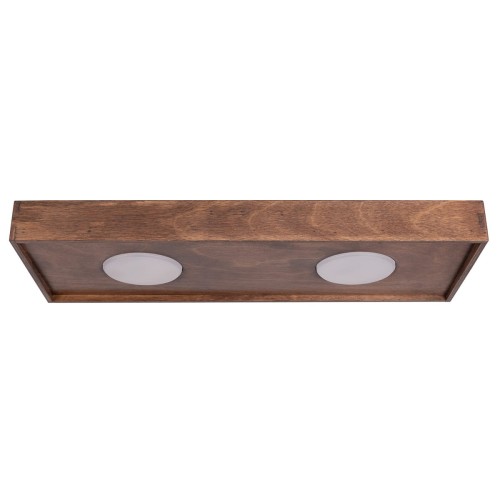 Soul 2 brązowy plafon - lampa sufitowa podwójna drewniana orzech.jpg