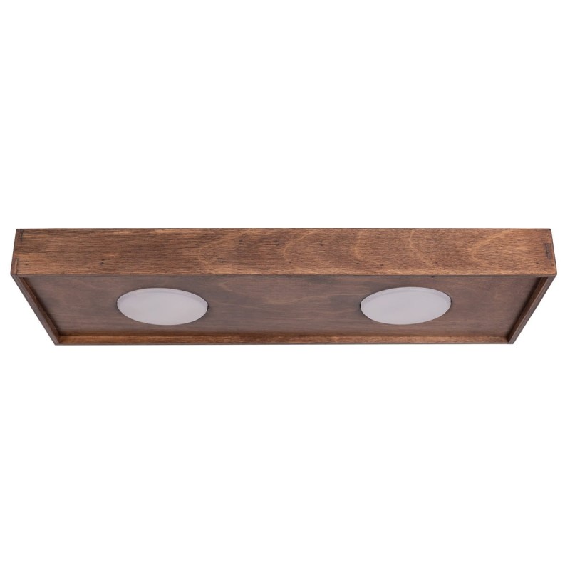 Soul 2 brązowy plafon - lampa sufitowa podwójna drewniana orzech.jpg