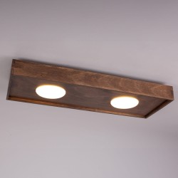Soul 2 brązowy plafon - lampa sufitowa podwójna drewniana.jpg