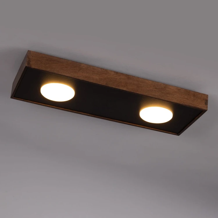 Plafon czarno brązowy dwie żarówki  LED Dalia 2.jpg