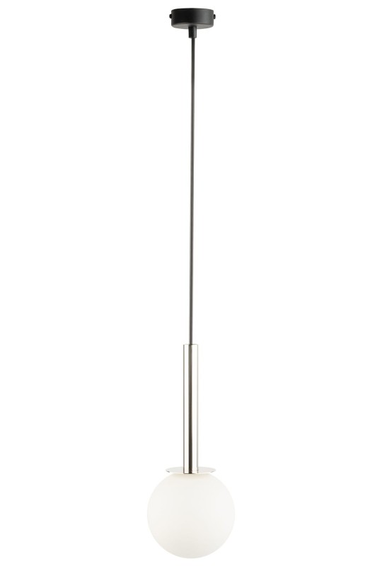 DAISY 1 srebrny biały lampa wiszaca do sypialni pojedynczy klosz.jpg