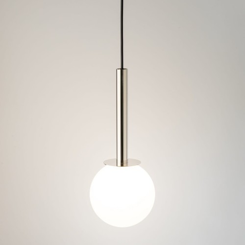 DAISY 1 srebrny biały lampa wiszaca do sypialni pojedynczy klosz świecąca.jpg