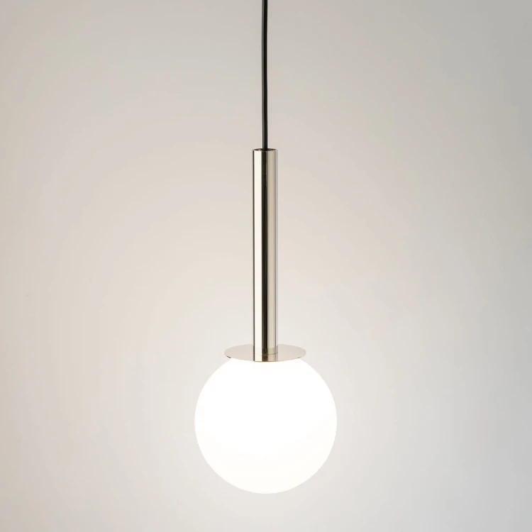 DAISY 1 srebrny biały lampa wiszaca do sypialni pojedynczy klosz świecąca.jpg