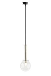 DAISY 1 srebrny transparentny lampa wisząca pojedyncza do korytarza.jpg