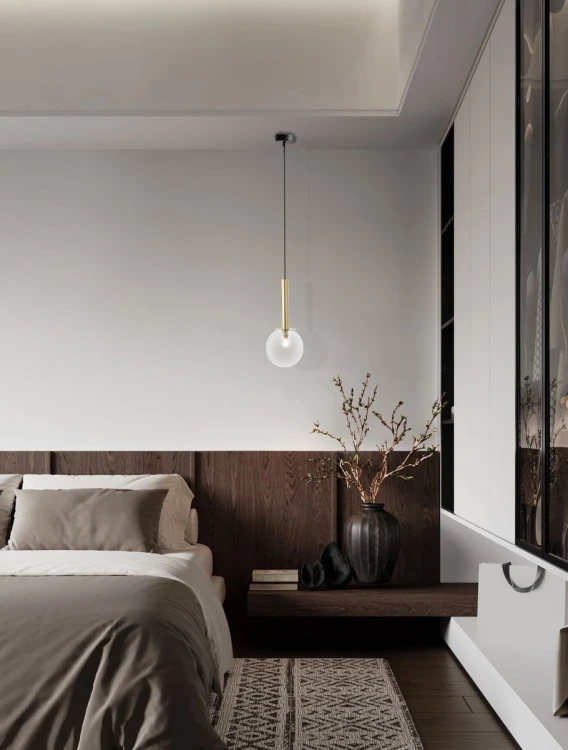 DAISY 1 złoty transparentny pojedyncza lampa wiszaca aranżacja.jpg