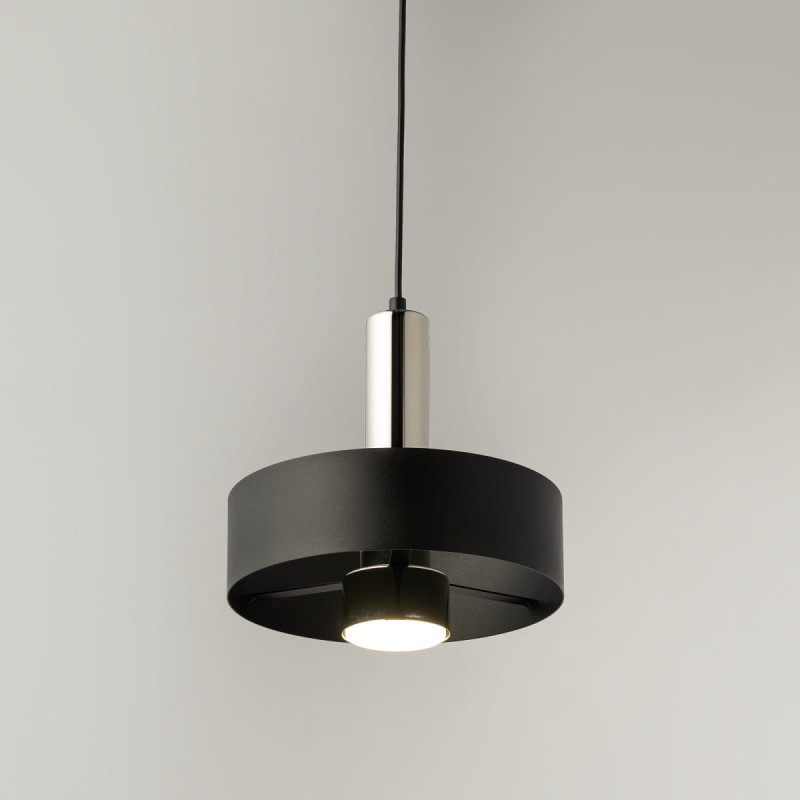 RIF LUX 1 M czarny srebrny pojedyncza lampa wiszaca  żarówka LED (3).jpg