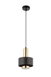 RIF LUX 1 S czarny złoty lampa wisząca regulowana pojedyncza.jpg