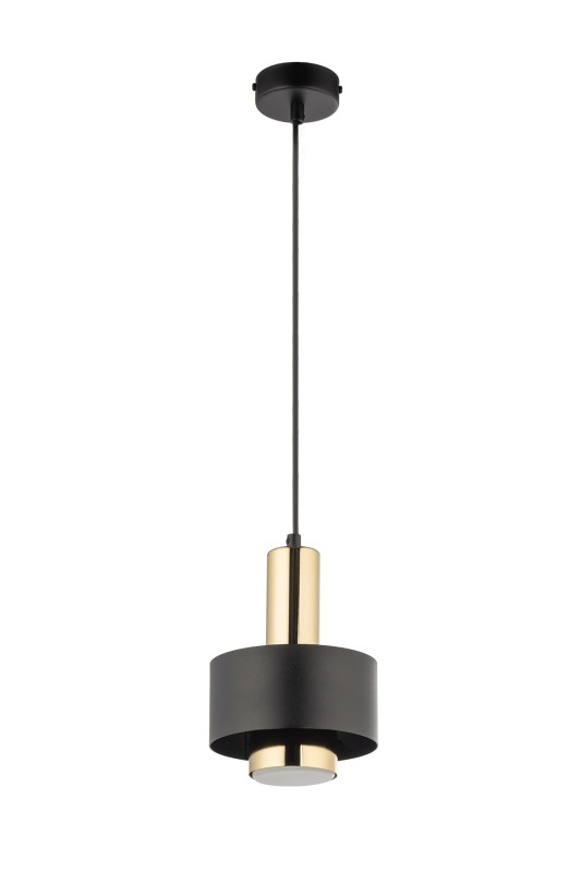 RIF LUX 1 S czarny złoty lampa wisząca regulowana pojedyncza.jpg