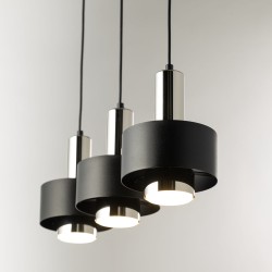 RIF LUX 3 czarny srebrny - lampa wisząca podłuzna, trzy klosze szczegóły.jpg
