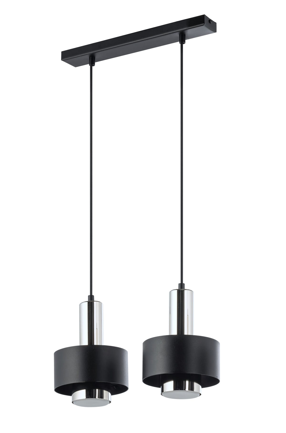 Rif lux 2 czarno srebrna lampa wisząca dwa metalowe klosze.jpg