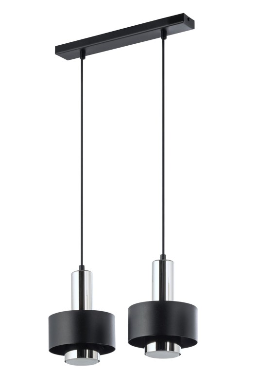 Rif lux 2 czarno srebrna lampa wisząca dwa metalowe klosze.jpg
