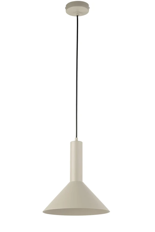 VITRUM stożek szary beż - lampa wisząca pojedyncza w stylu skandynawskim.jpg