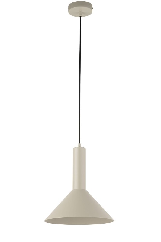 VITRUM stożek szary beż - lampa wisząca pojedyncza w stylu skandynawskim.jpg