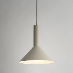 VITRUM stożek szary beż - lampa wisząca pojedyncza w stylu skandynawskim klosz.jpg