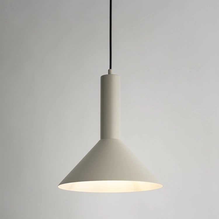 VITRUM stożek szary beż - lampa wisząca pojedyncza w stylu skandynawskim klosz.jpg