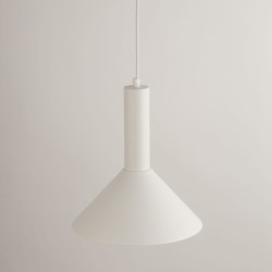 Vitrum stożek biały- lampa wiszaca  w nowoczesnym stylu, minimalistyczna klosz.jpg