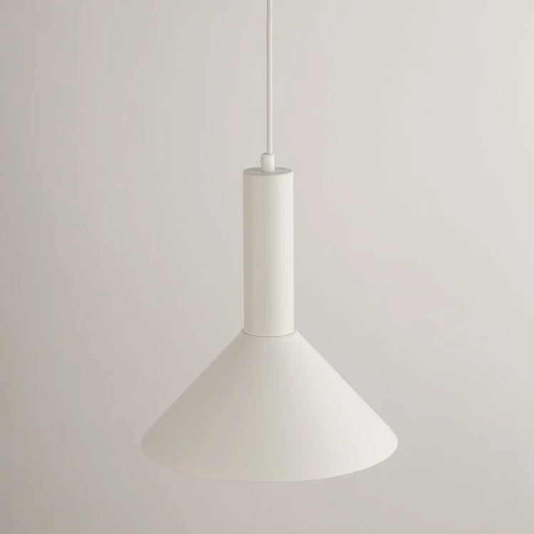 Vitrum stożek biały- lampa wiszaca  w nowoczesnym stylu, minimalistyczna klosz.jpg