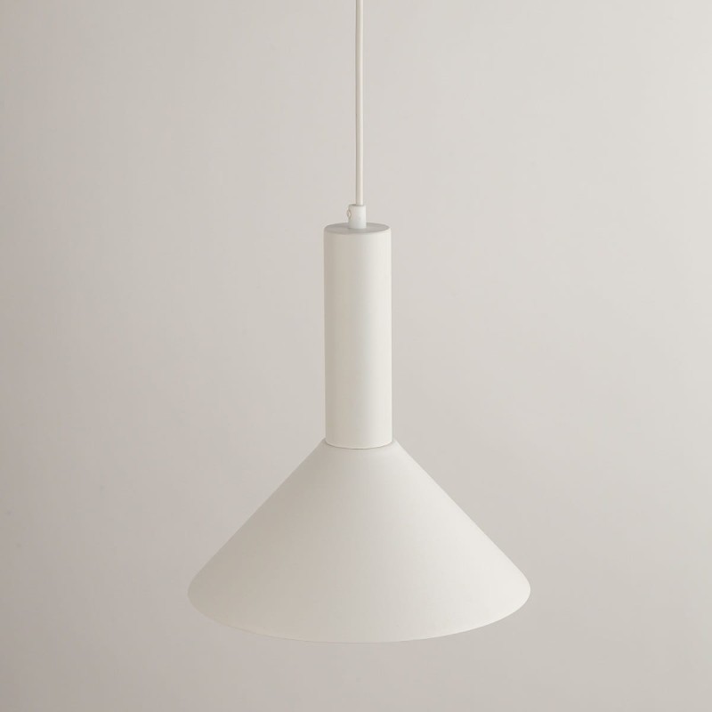Vitrum stożek biały- lampa wiszaca  w nowoczesnym stylu, minimalistyczna klosz.jpg
