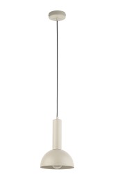 Vitrum S kopuła beżowo szara - lampa wisząca minimalistyczna.jpg