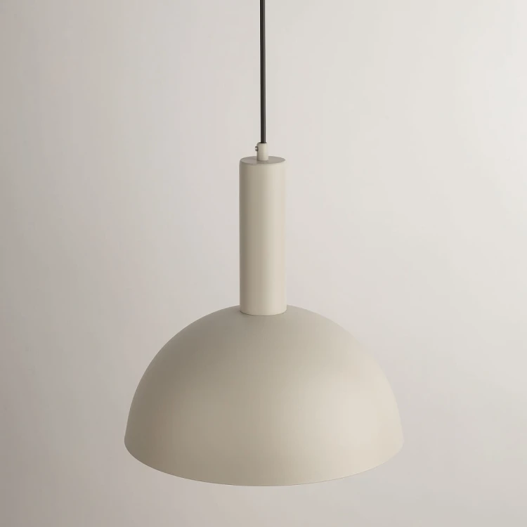 Vitrum M kopuła szary beż - lampa wisząca minimalistyczna średnica 30cm klosz.jpg