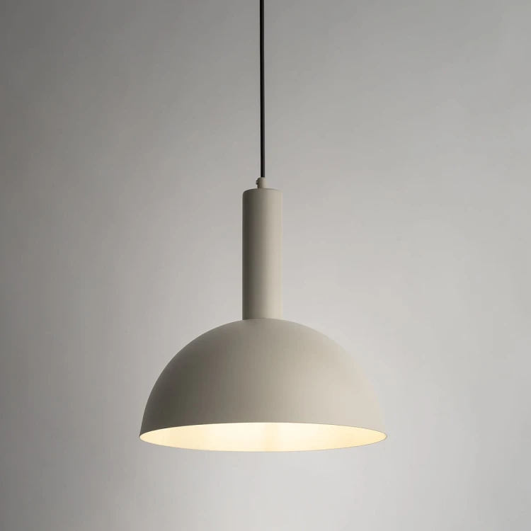 Vitrum M kopuła szary beż - lampa wisząca minimalistyczna średnica 30cm klosz (2).jpg