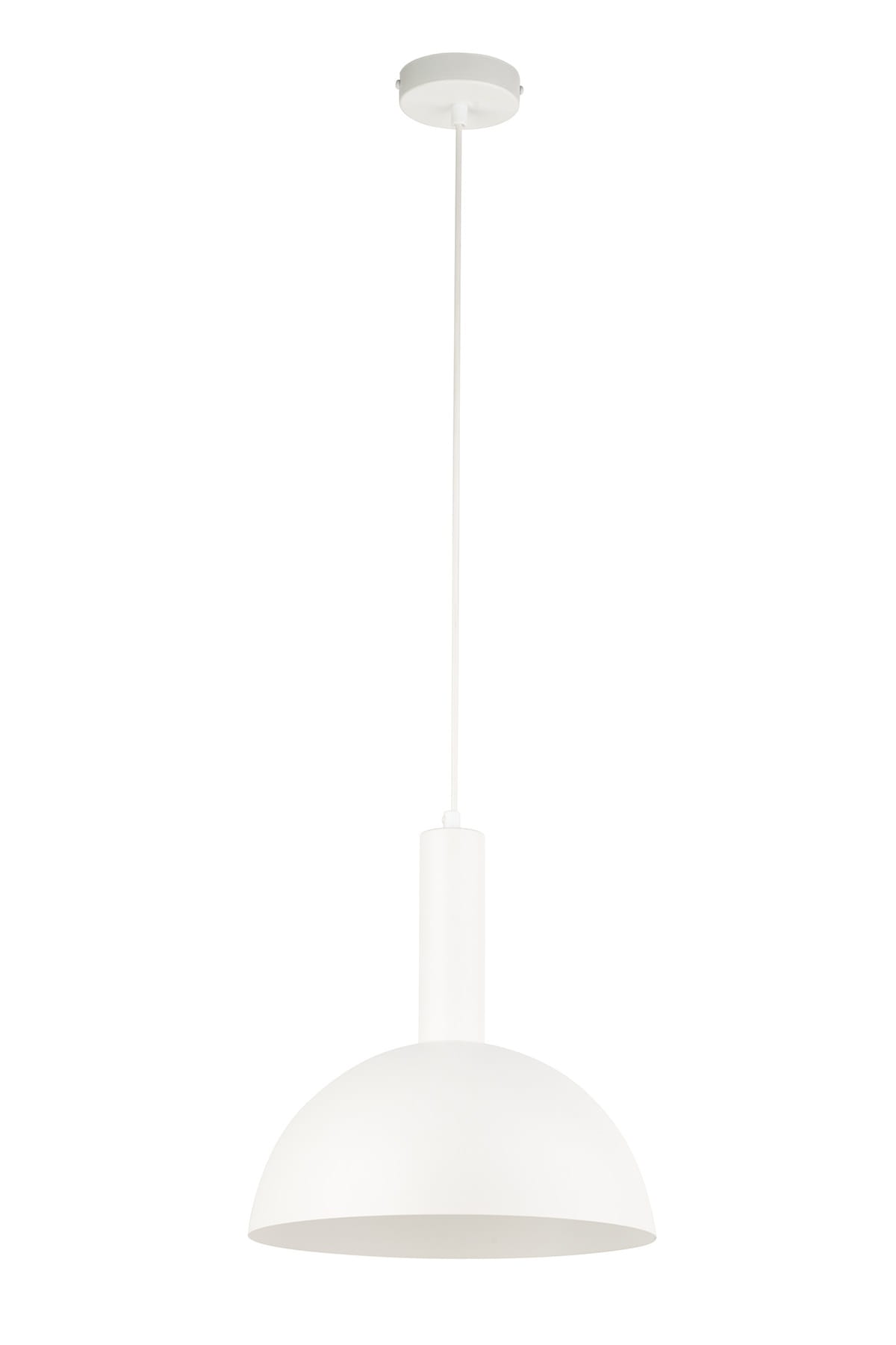 Vitrum kopuła M biały, lampa wisząca do minimalistycznej jadalni i kuchni.jpg