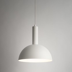 Vitrum kopuła M biały, lampa wisząca do minimalistycznej jadalni i kuchni klosz.jpg