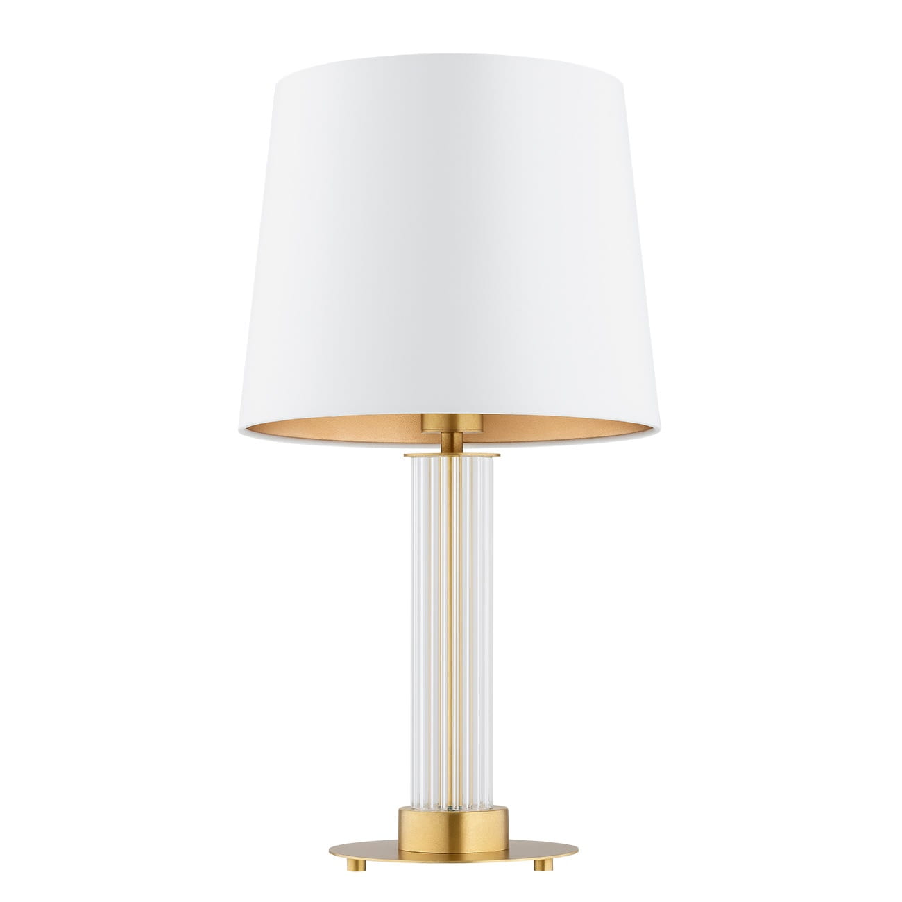 Hampton stołowa lampa luksusowa, biały abażur, szkalany trzon.jpg
