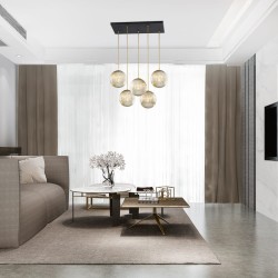 Duża lampa wisząca, żyrandol nad stół do jadalni Paloma prostokat aranżacja.jpg