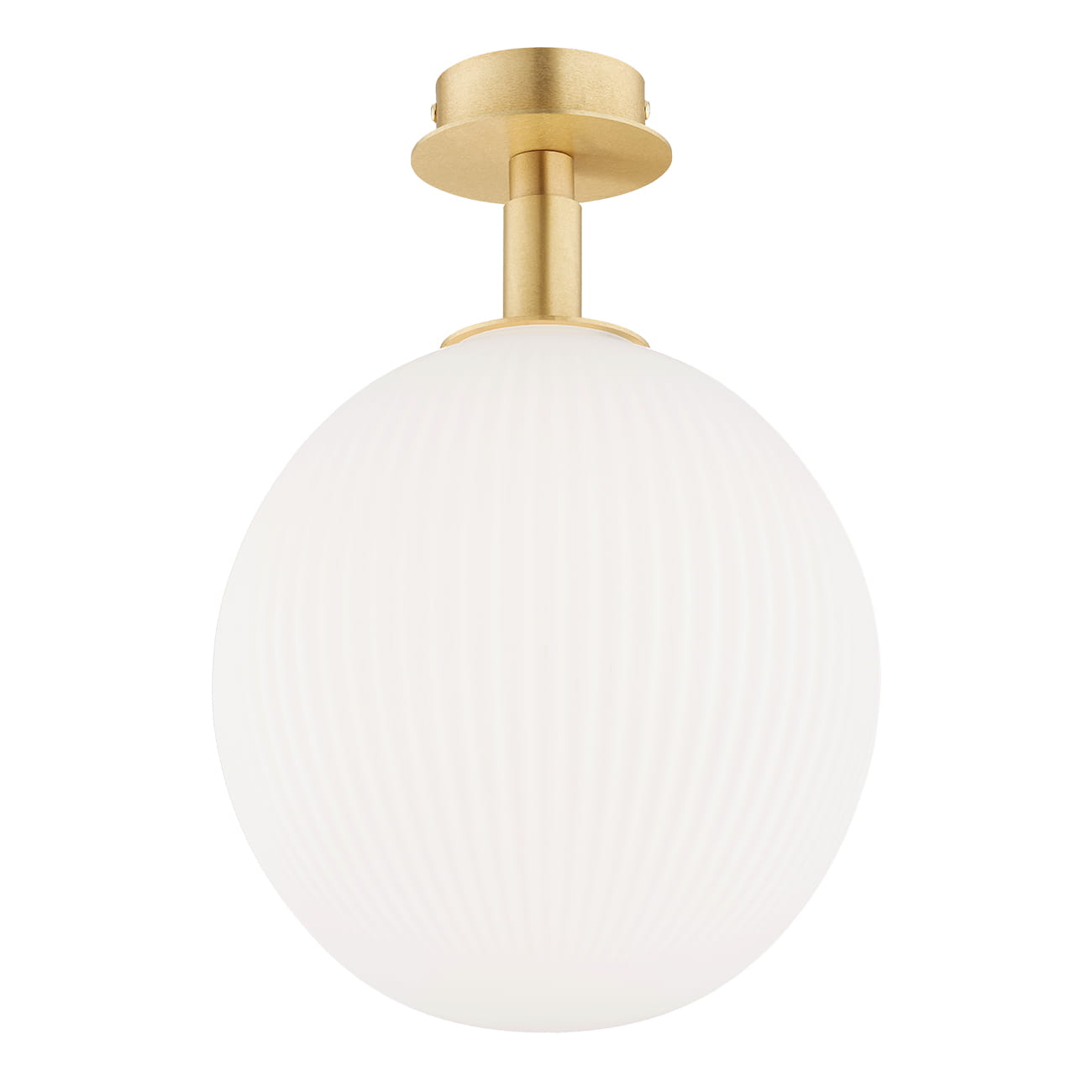 Lampa sufitowa i kinkiet w stylu Art Deco – złoty mosiądz, klosz biały ryflowany 25 cm Paloma 8505.jpg