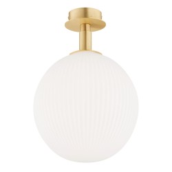 Lampa sufitowa i kinkiet w stylu Art Deco – złoty mosiądz, klosz biały ryflowany 25 cm Paloma 8505.jpg