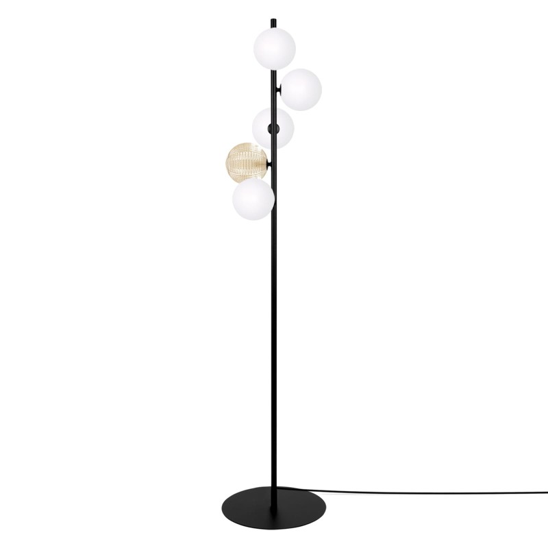 Lampa stojąca podłogowa klosze białe i bursztynowy Saturno (2).jpg