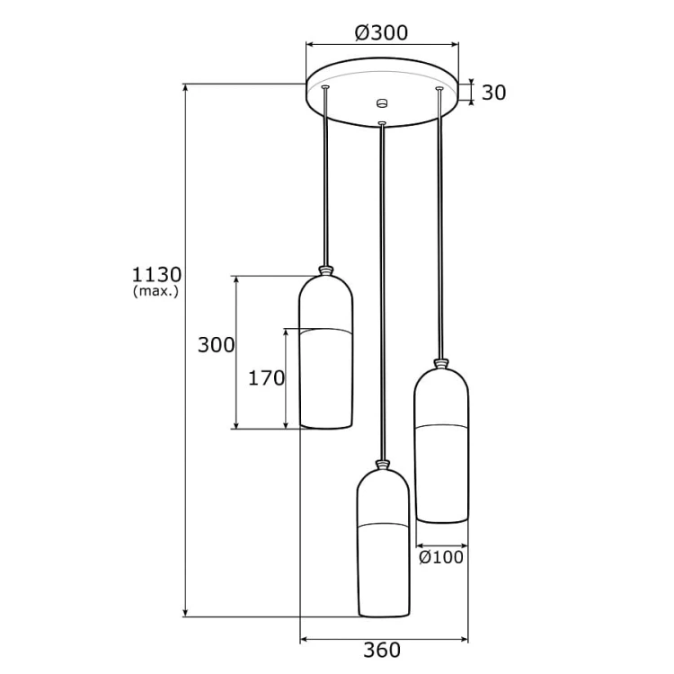 Lampa wisząca do sypialni - Burgos