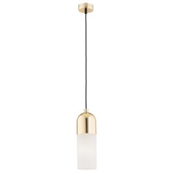 Pojedyncza lampa wisząca Burgos Złota – eleganckie oświetlenie boczne lustra w łazience