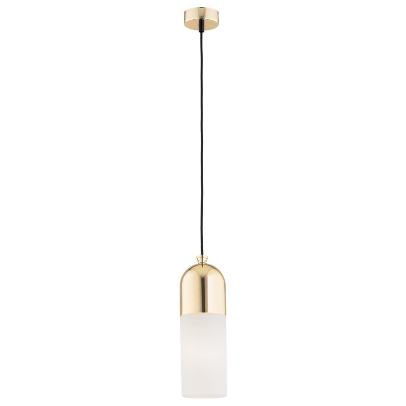 Pojedyncza lampa wisząca Burgos Złota – eleganckie oświetlenie boczne lustra w łazience